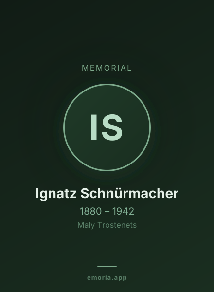Memorial portrait of Ignatz Schnürmacher