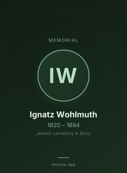 Memorial portrait of Ignatz Wohlmuth