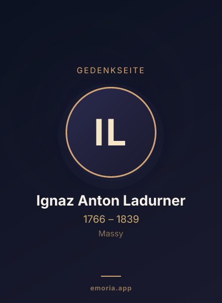 Gedenkportrait von Ignaz Anton Ladurner