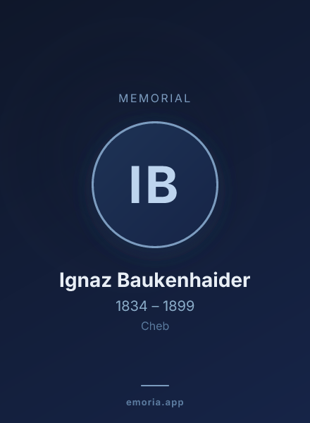 Memorial portrait of Ignaz Baukenhaider