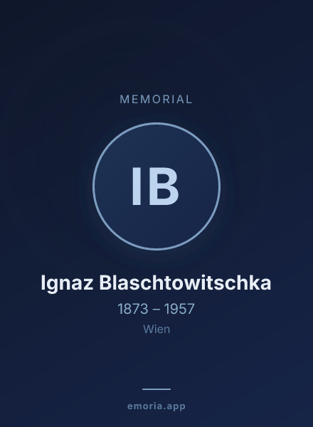 Memorial portrait of Ignaz Blaschtowitschka