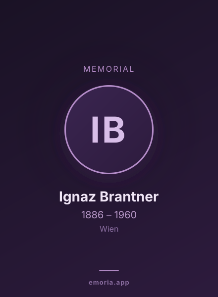 Memorial portrait of Ignaz Brantner