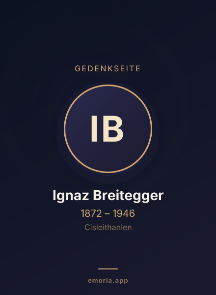 Gedenkportrait von Ignaz Breitegger
