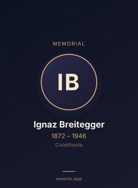 Memorial portrait of Ignaz Breitegger