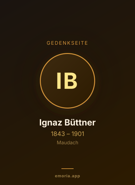 Gedenkportrait von Ignaz Büttner
