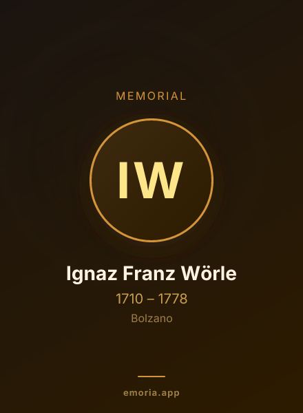 Memorial portrait of Ignaz Franz Wörle
