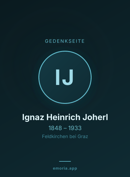 Gedenkportrait von Ignaz Heinrich Joherl