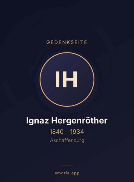 Gedenkportrait von Ignaz Hergenröther