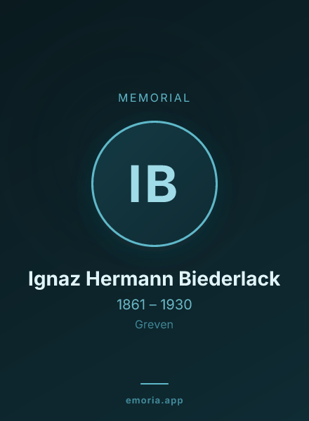 Memorial portrait of Ignaz Hermann Biederlack