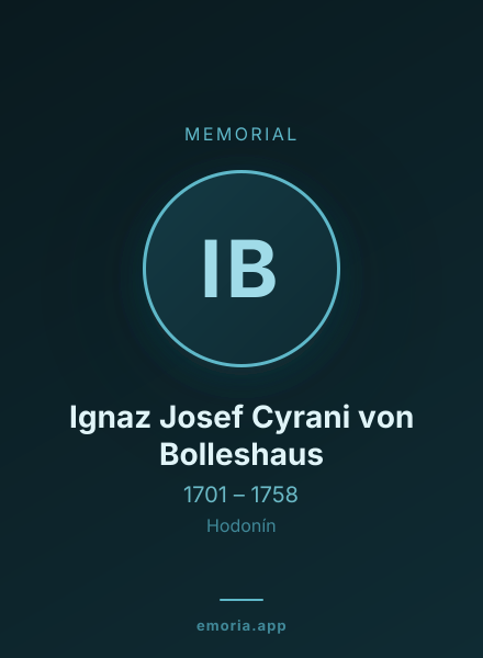 Memorial portrait of Ignaz Josef Cyrani von Bolleshaus