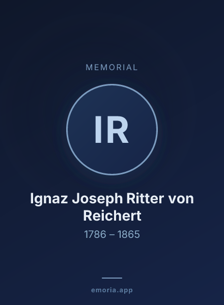 Memorial portrait of Ignaz Joseph Ritter von Reichert