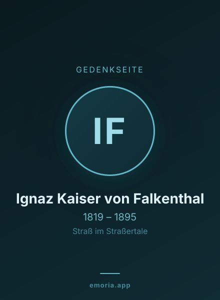 Gedenkportrait von Ignaz Kaiser von Falkenthal