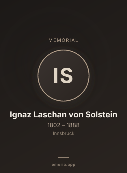 Memorial portrait of Ignaz Laschan von Solstein