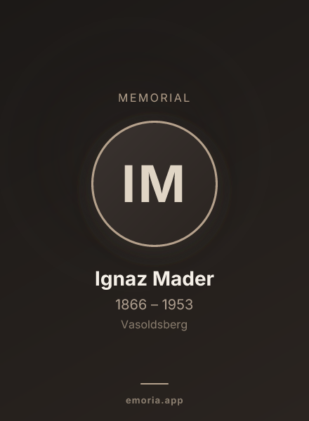 Memorial portrait of Ignaz Mader