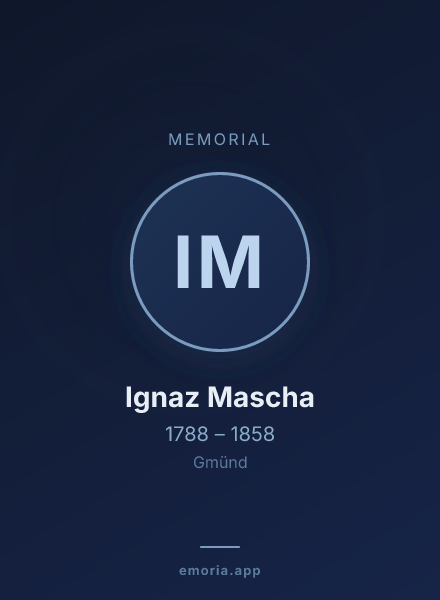 Memorial portrait of Ignaz Mascha