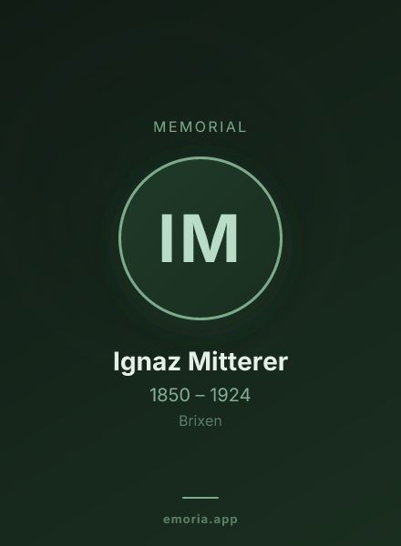 Memorial portrait of Ignaz Mitterer
