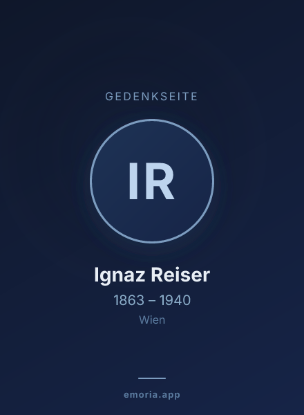 Gedenkportrait von Ignaz Reiser
