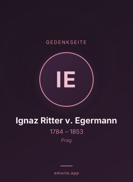 Gedenkportrait von Ignaz Ritter v. Egermann