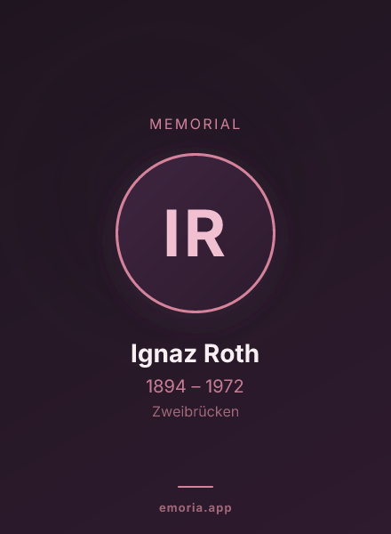 Memorial portrait of Ignaz Roth
