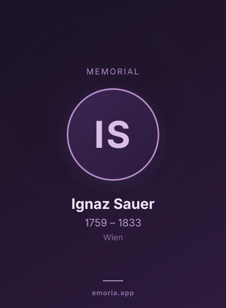Memorial portrait of Ignaz Sauer