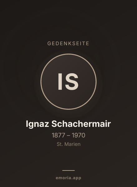 Gedenkportrait von Ignaz Schachermair