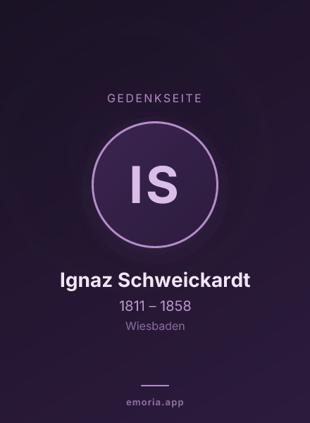 Gedenkportrait von Ignaz Schweickardt