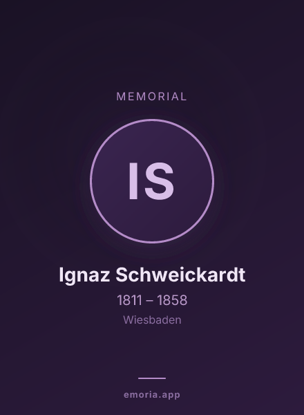Memorial portrait of Ignaz Schweickardt