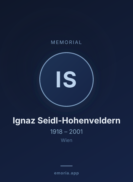 Memorial portrait of Ignaz Seidl-Hohenveldern