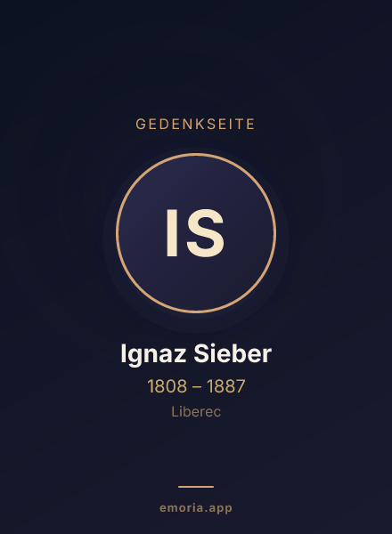 Gedenkportrait von Ignaz Sieber