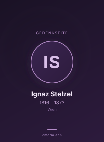 Gedenkportrait von Ignaz Stelzel