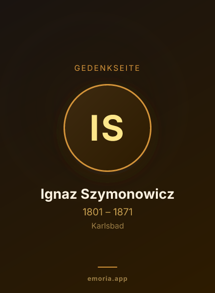 Gedenkportrait von Ignaz Szymonowicz