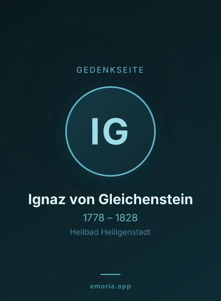 Gedenkportrait von Ignaz von Gleichenstein