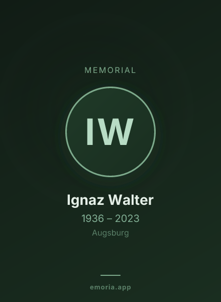 Memorial portrait of Ignaz Walter