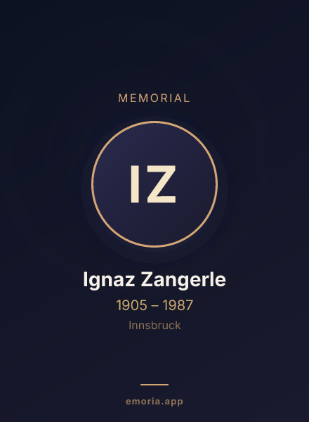 Memorial portrait of Ignaz Zangerle