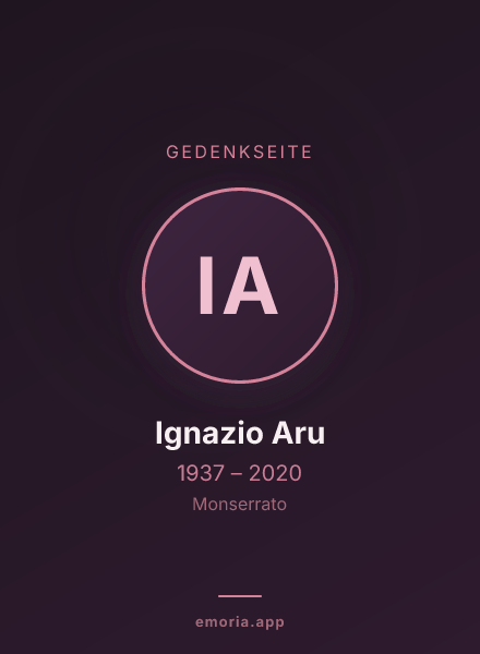 Gedenkportrait von Ignazio Aru