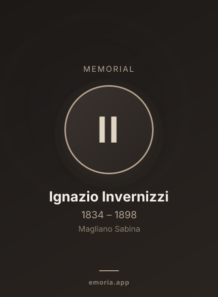 Memorial portrait of Ignazio Invernizzi