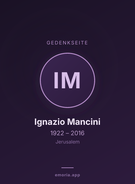 Gedenkportrait von Ignazio Mancini
