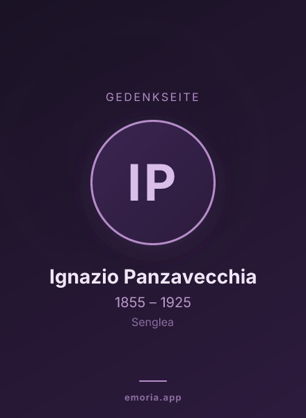 Gedenkportrait von Ignazio Panzavecchia