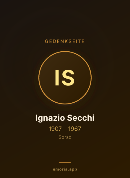 Gedenkportrait von Ignazio Secchi