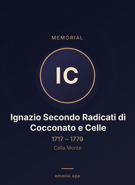 Memorial portrait of Ignazio Secondo Radicati di Cocconato e Celle