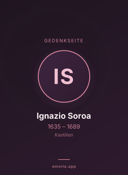 Gedenkportrait von Ignazio Soroa