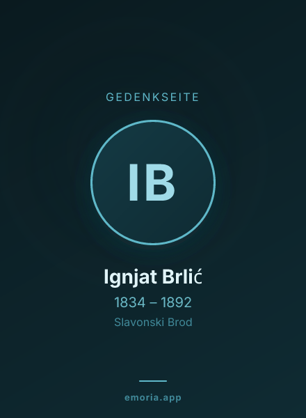 Gedenkportrait von Ignjat Brlić