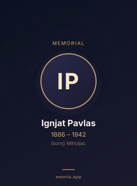Memorial portrait of Ignjat Pavlas