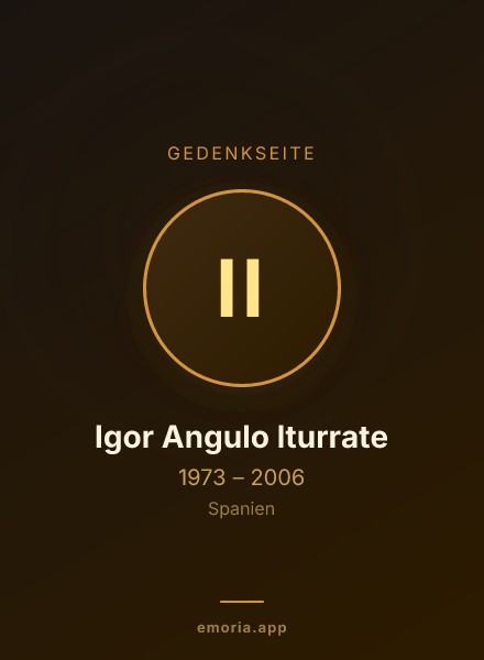 Gedenkportrait von Igor Angulo Iturrate