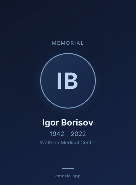 Memorial portrait of Igor Borisov