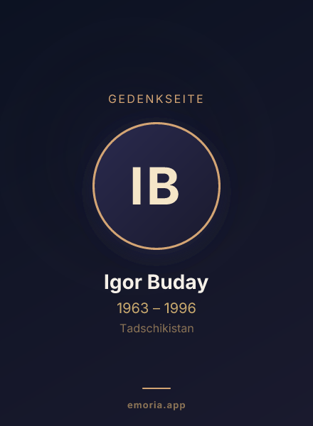 Gedenkportrait von Igor Buday