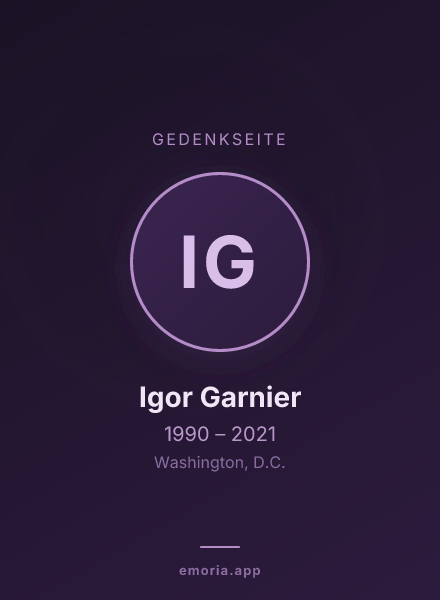 Gedenkportrait von Igor Garnier