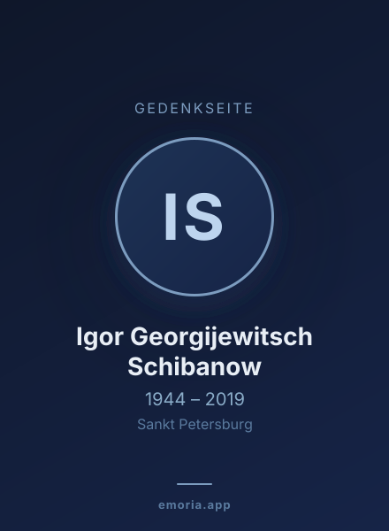 Gedenkportrait von Igor Georgijewitsch Schibanow