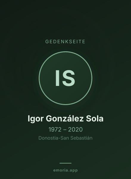 Gedenkportrait von Igor González Sola
