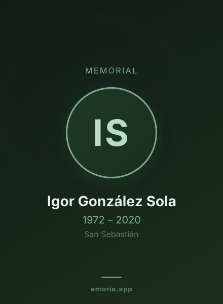 Memorial portrait of Igor González Sola